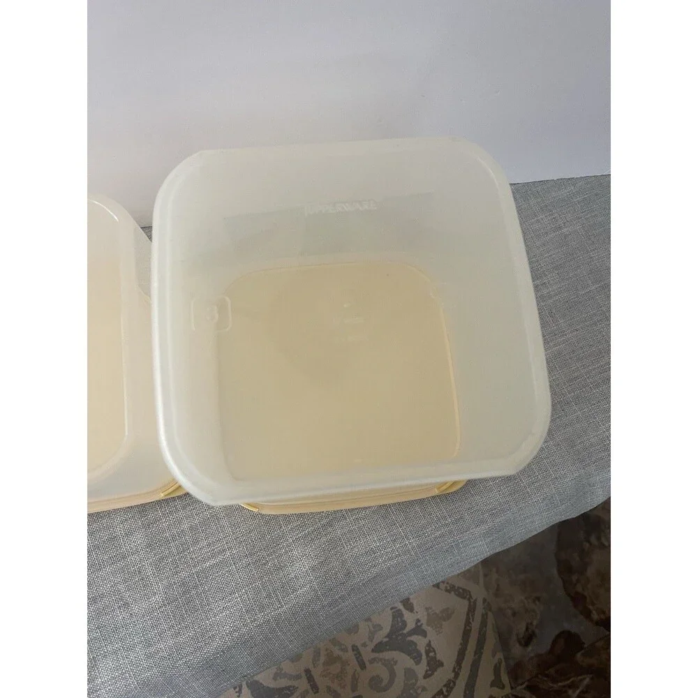 Tupperware 11Cups & 17 Cups Containers  Yellow Tops